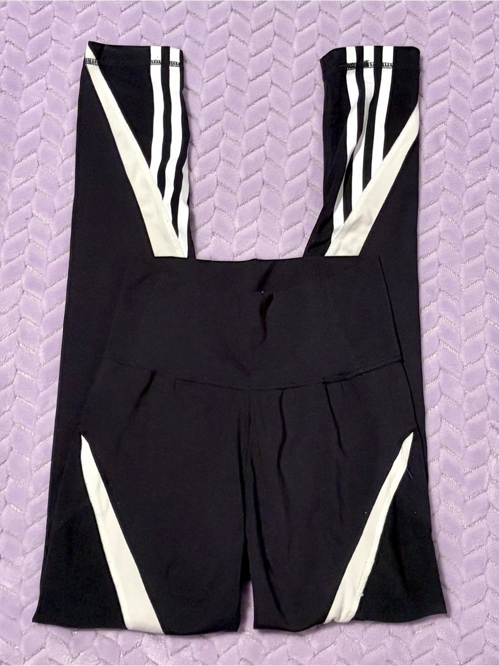 Adidas Black & White Performance High-Waist Workout Leggings